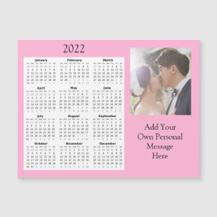 Convite Magnético Calendário Miniatura de Fotos de Casamento 2022 Ím