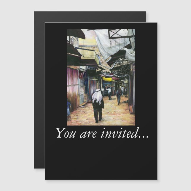 Convite Magnético Caminhar para casa através da Antiguidade, Jerusal (Frente/Verso)