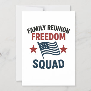 Convite Magnético Camisa da Reunião da Família Freedom Squad - Patri