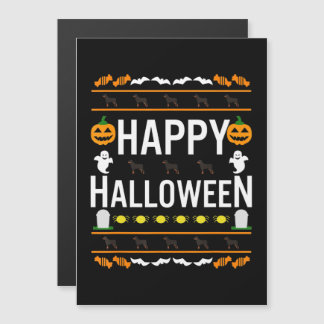 Convite Magnético Camiseta de Cachorro Rottweiler Halloween Preguiço