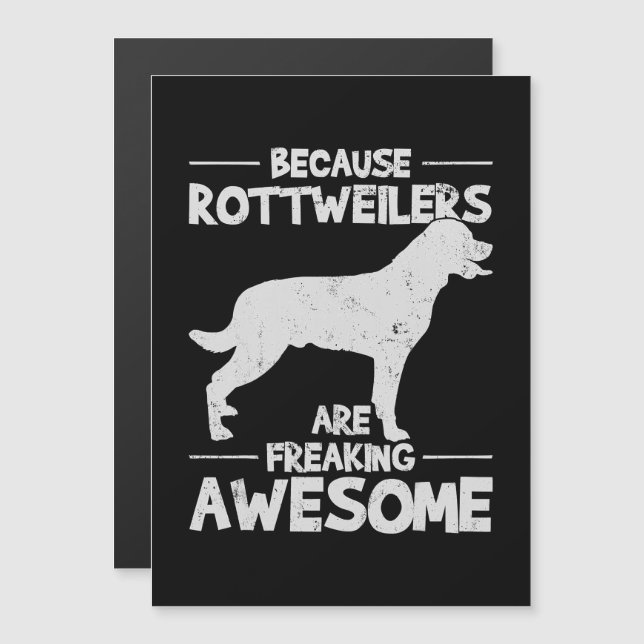 Convite Magnético Camiseta Rottweiler Cópia (Frente/Verso)