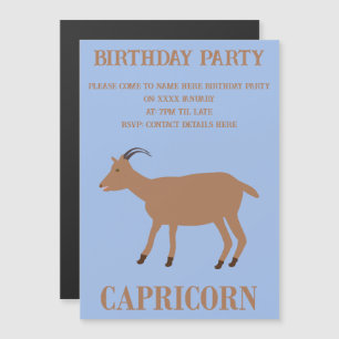 Convite Magnético Capricorn - Sinal de Estrela - Festa de aniversári