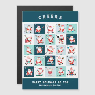 Convite Magnético Cartas de presentes de Natal sobre esporte