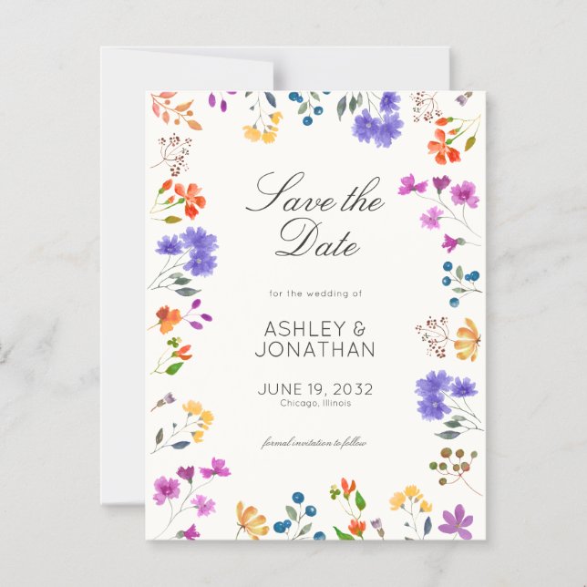 Convite Magnético Casamento Branco de Flores Moles Salva o Magneta d (Frente)