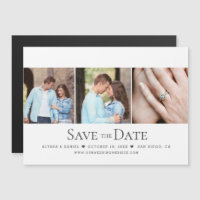 Casamento com Grade de Fotos Chic Salve a data mag