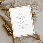 Convite Magnético Casamento Elegante Branco e Negro Simples<br><div class="desc">Um Simples Convite Elegante Preto e Branco com a tipografia clássica e a estrutura de folha de ouro. Perfeito para um casamento clássico,  onde elementos tradicionais são combinados com detalhes modernos para criar a combinação perfeita de elegância eterno. Clique no botão editar para personalizar este design.</div>