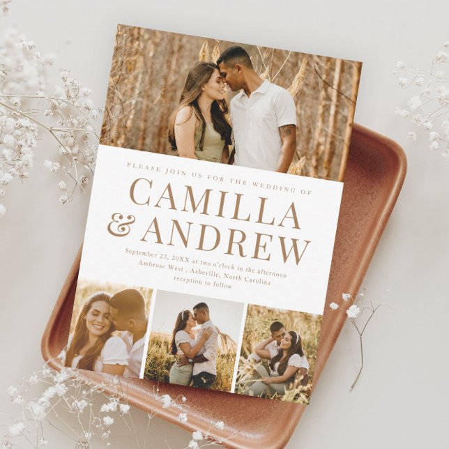 Convite Magnético Casamento Elegante de Foto Moderno 4 (Criador carregado)