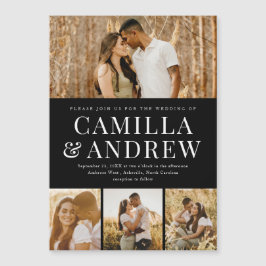 Convite Magnético Casamento Elegante de Foto Moderno 4