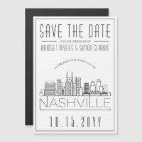 Casamento em Nashville | Silhueta Estilizada da Ci