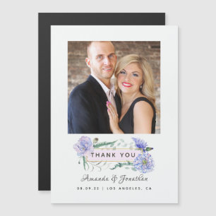 Convite Magnético Casamento Floral Geométrico Rosa e Verde Água