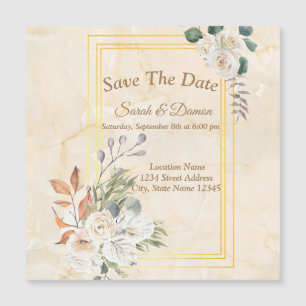 Convite Magnético Casamento Incrível, Flores Salvam o Dia