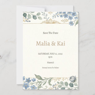 Convite Magnético Casamento Magnético de Orquídea Tropical