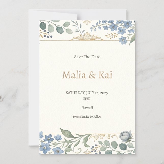 Convite Magnético Casamento Magnético de Orquídea Tropical (Frente)