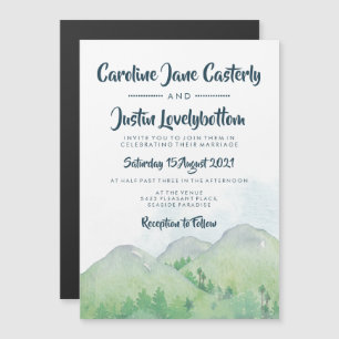 Convite Magnético Casamento Misty Mountains