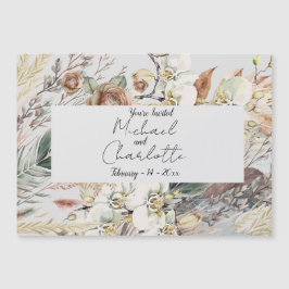 Convite Magnético Casamento Personalizado de Estilo Boho