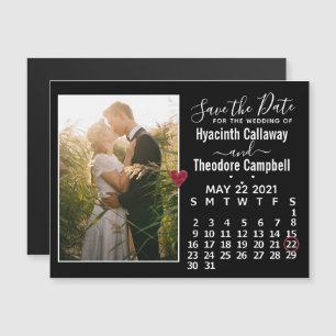 Convite Magnético Casamento Salve a data Calendar Foto de maio de 20