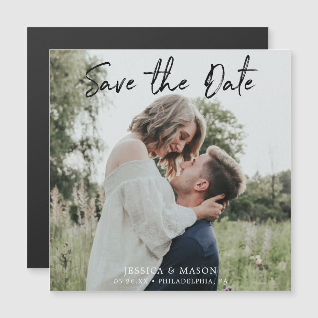 Convite Magnético Casamento Salve Os Ampliações De Data - Salve As D (Frente/Verso)