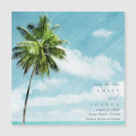 Convite Magnético Casamento Simples De Praia De Destino Salva A Data