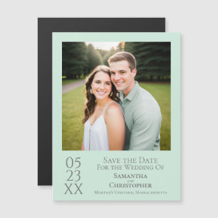 Convite Magnético Casamento Simples Moderno Salve a Casa de Fotograf