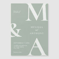 Casamento Verde Sage Moderno Minimalista