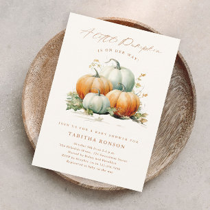 Convite Magnético Chá de Bebê de Outono Little Pumpkin