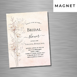 Convite Magnético Chá de panela pó de flores silvestres luxo