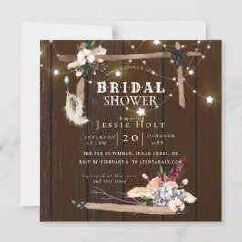 Convite Magnético Chá de panela Western Boho