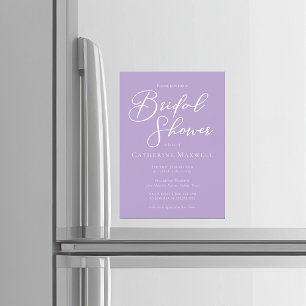 Convite Magnético Chuva de Noiva Lilás Roxo Personalizada