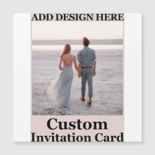 Convite Magnético Código QR preto elegante e elegante