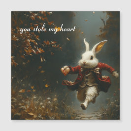 Convite Magnético Coelho Ladrão de Corações Personalizado Ímã Vintag