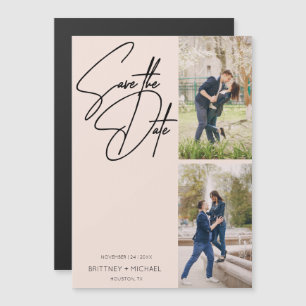 Convite Magnético Colagem de Fotografias com Mínimo Letra Mão Esbran