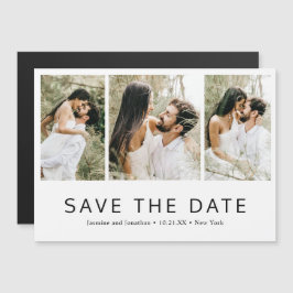 Convite Magnético Colagem de Fotos Minimalista para Casamento Salve