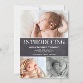 Convite Magnético Colagem de várias fotos em outdoor Nascimento do b