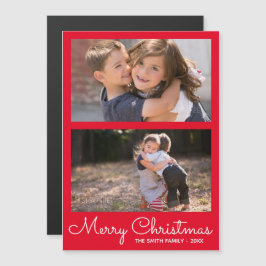 Convite Magnético Colagem Festiva Vermelha 2 Feriado