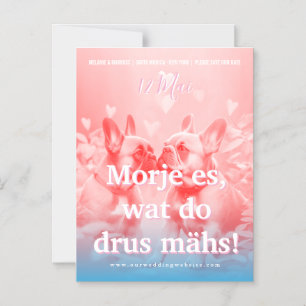 Convite Magnético Colônia de French Bulldog Salve a Data