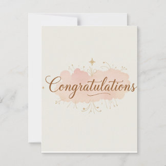 Convite Magnético Congratulations Card – Simple & Elegant Greeting