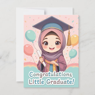 Convite Magnético Congratulations Hijabi Girl – Elegant Graduation
