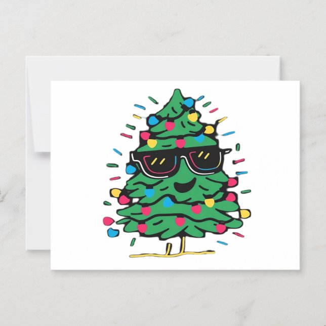 Convite Magnético Cool Christmas Tree Classic (Frente)