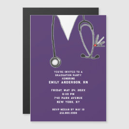 Convite Magnético Creative Nurse Formando Party