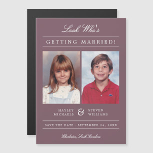 Convite Magnético Criança de Cor Personalizada Foto Save the Date   