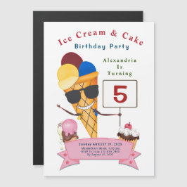 Convite Magnético Crianças Festa de aniversário Divertidas