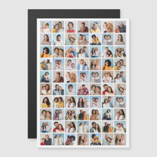 Convite Magnético Crie Seu Próprio Colagem de 70 Fotos Editável em C