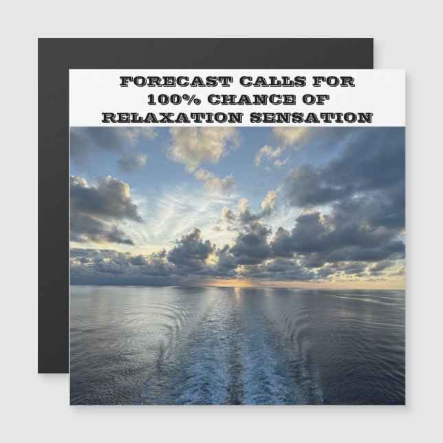 CONVITE MAGNÉTICO CRUISE NAVIO PREVÊ MAGNET DE PORTA DE NAVIO CRUZAD (Frente/Verso)