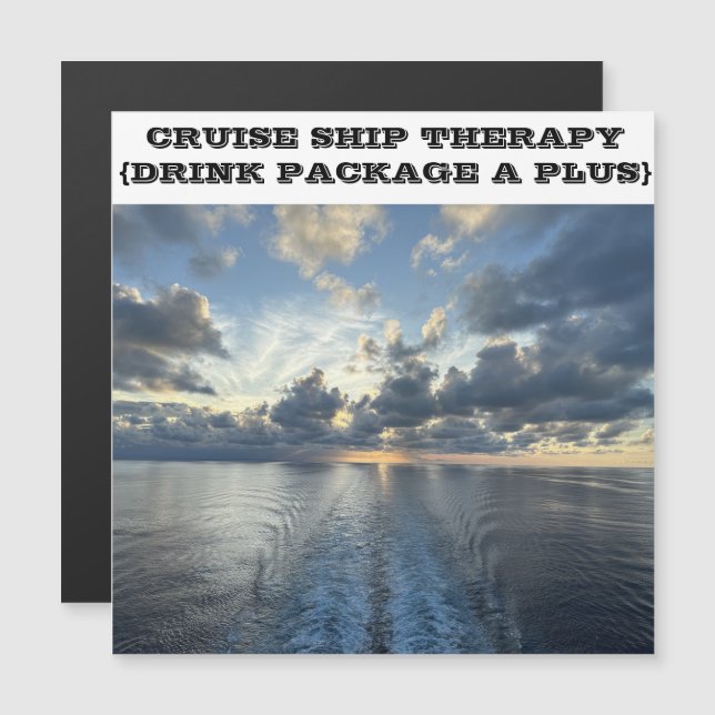 CONVITE MAGNÉTICO CRUISE SHIP SHIP THERAPY CRUISE DOOR MAGNET (Frente/Verso)
