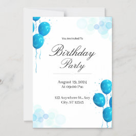 Convite Magnético Custom Birthday Invitation Card