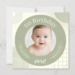 Convite Magnético Custom Photo 1st Birthday - Personalized Magnetic 