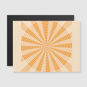Convite Magnético Dandelion, Espiral Laranja, Arte Abstrata Boho