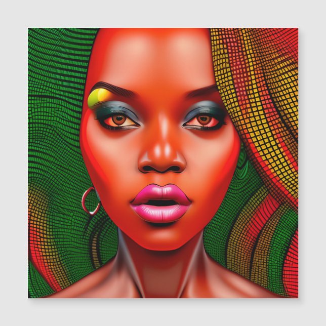 Convite Magnético Deixe sua luz brilhar mulheres cristãs negras (Frente)