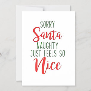 Convite Magnético Desculpe Papai Noel Travesso Só Sente Tão Bom