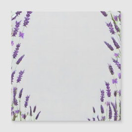 Convite Magnético Desenho de moldura de flor de lavanda em aquarela
